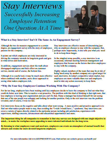 Stay Interview vs. Staff Retention Survey